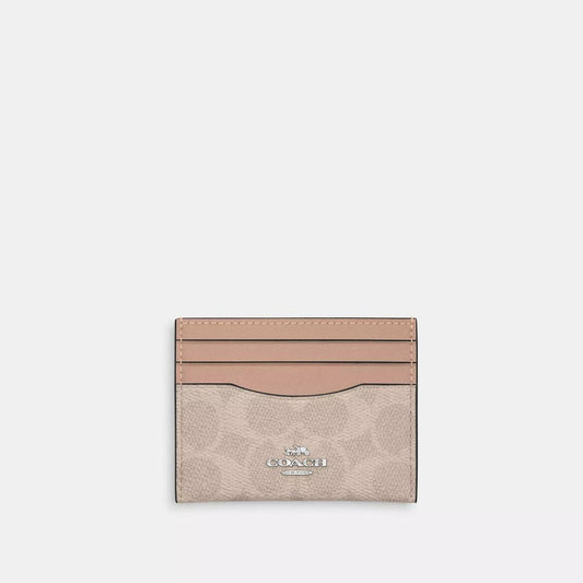 Slim Id Card Case In Signature Canvas