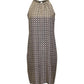 'S Max Mara Printed Dress in Beige Silk