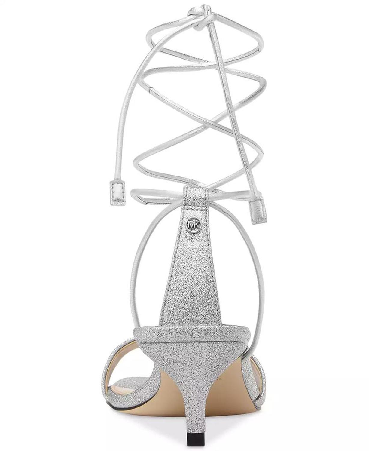 Jaida Ankle-Tie Leather Lace-Up Sandals