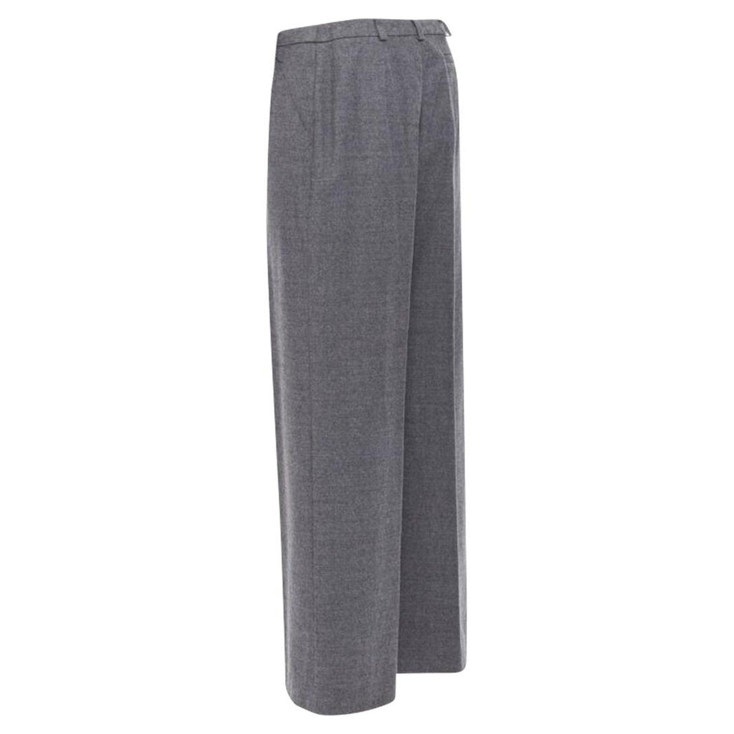 Sportmax virgin wool blend concealed pocket wide leg pants