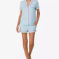 Women's 2-Piece Sleepwear Short-Sleeve Shirt and Pajama Shorts Set