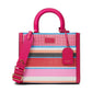 Manhattan Striped Woven Straw Small Tote