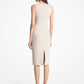 Double-Faced Stretch Wool Crepe Sheath Dress