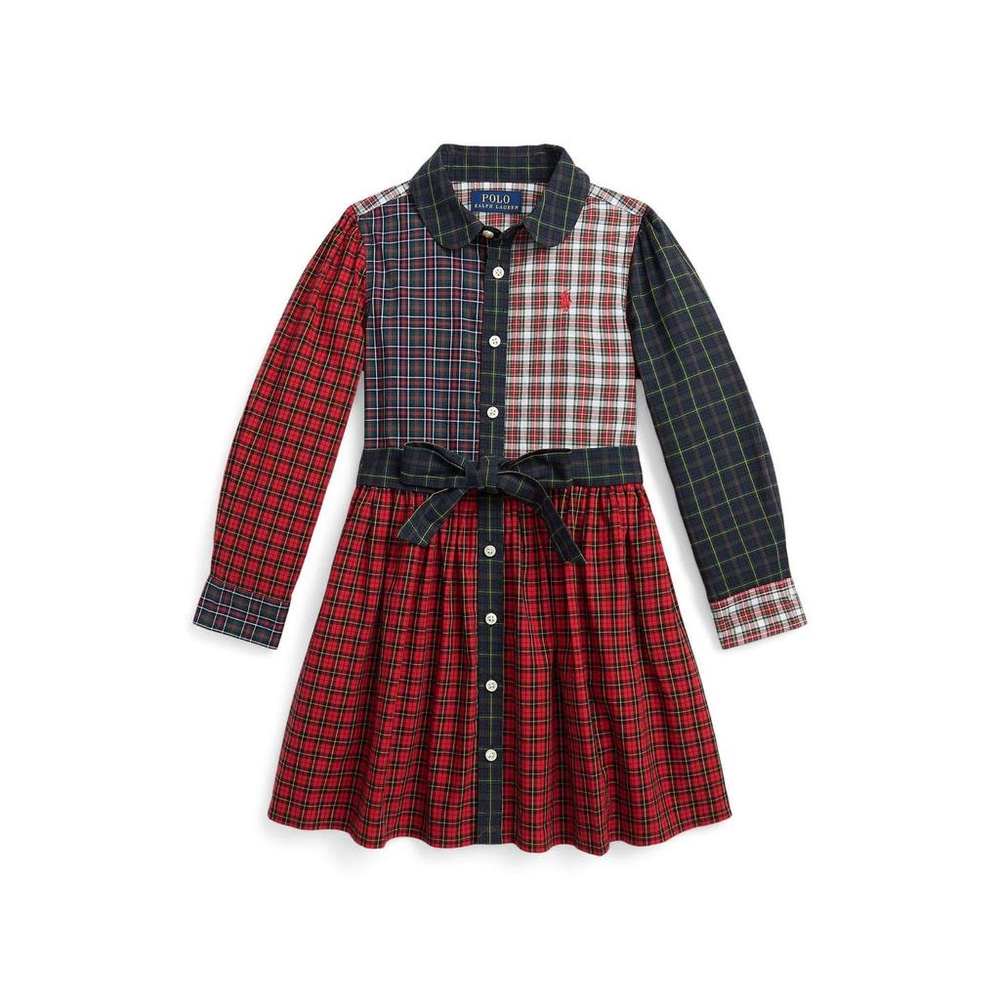 Plaid Cotton Fun Shirtdress (Toddler/Little Kids)
