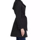 Women's Short Single-Breasted Pleated Back Trench Coat
