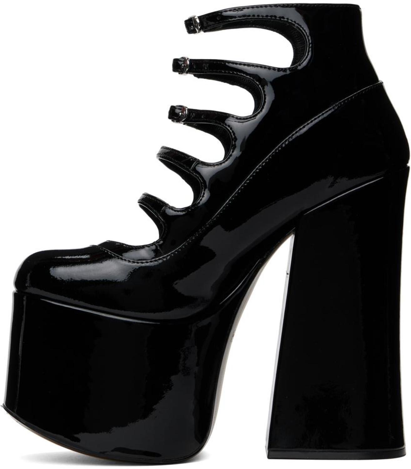Black 'The Patent Leather Kiki' Heels