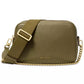 Bryant Medium Leather Double Zip Chain Camera Crossbody