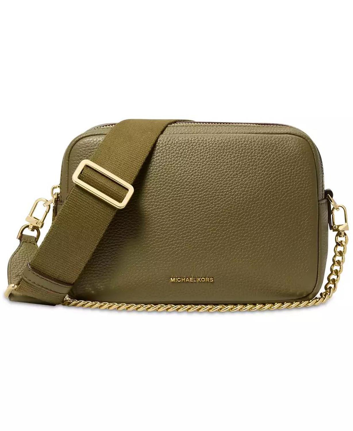 Bryant Medium Leather Double Zip Chain Camera Crossbody