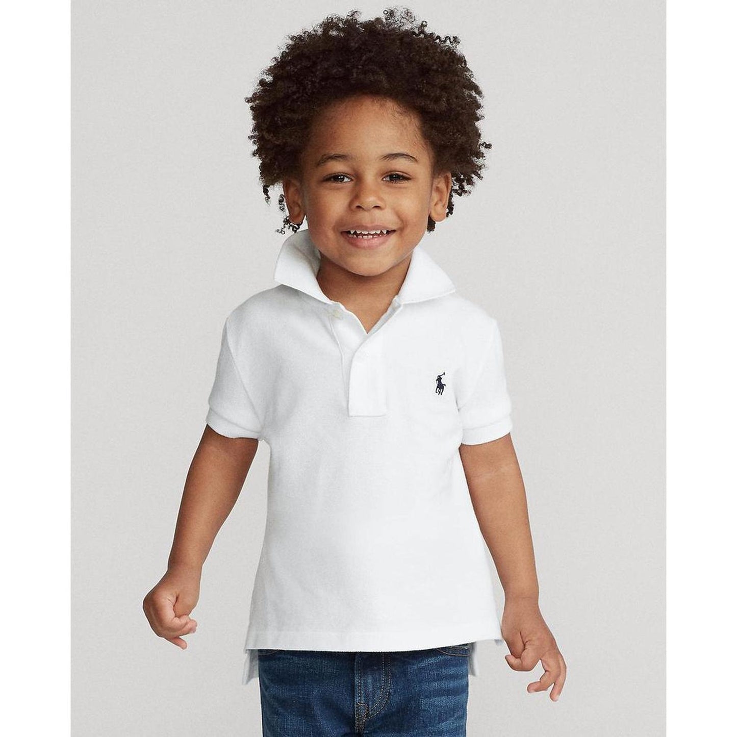 Cotton Mesh Polo Shirt (Little Kids)