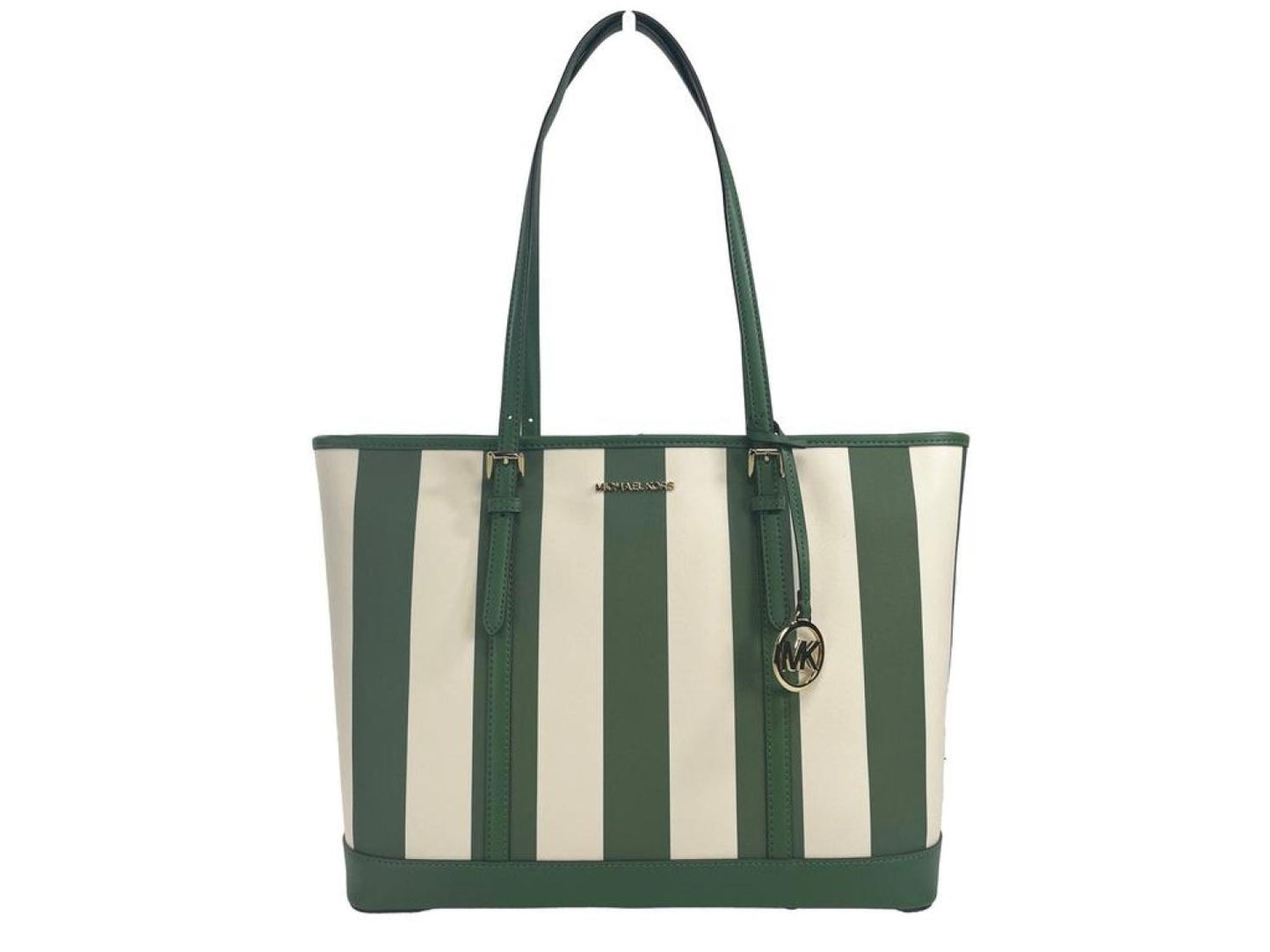 Michael Kors Jet Set Travel Large TZ Shoulder PVC Tote Bag Purse Fern Women's