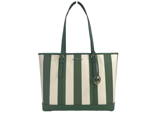 Michael Kors Jet Set Travel Large TZ Shoulder PVC Tote Bag Purse Fern Women's