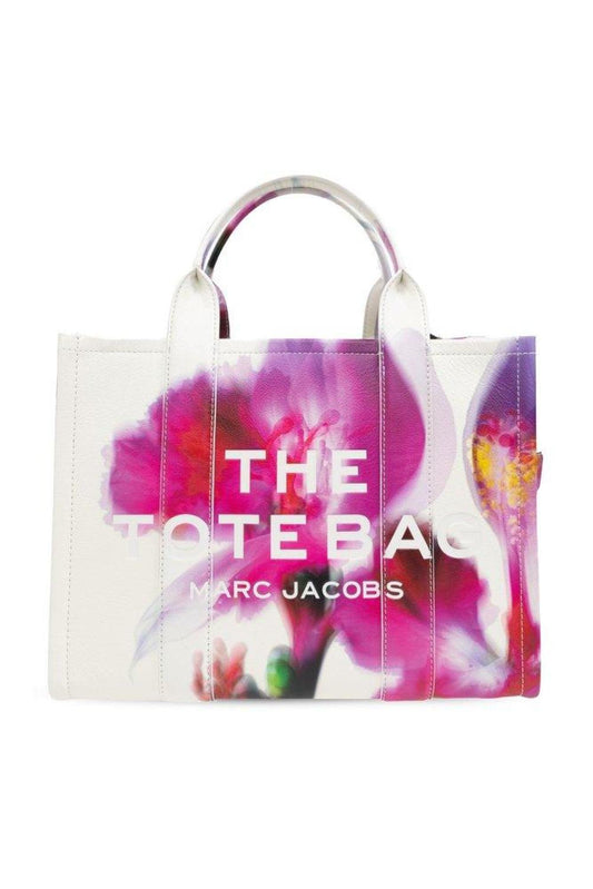 Marc Jacobs The Future Floral Logo Debossed Medium Tote Bag