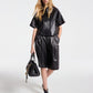 Cropped Leather Shirt