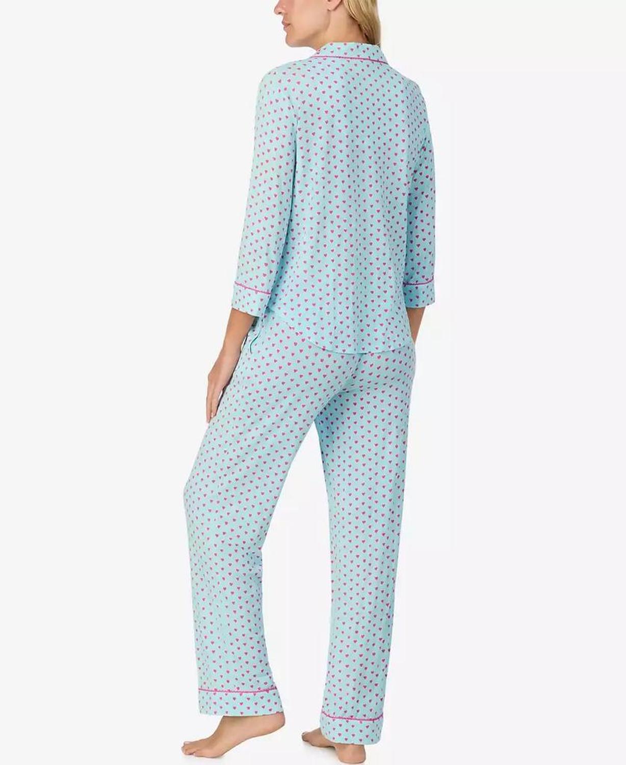 Women's 2-Piece Sleepwear 3/4-Sleeve Top and Pajama Pants Set
