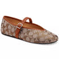 Women's Sculpted C Crystal Signature Jacquard Soft Mary Jane Flats