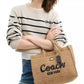 Cargo Embroidered Logo Straw Tote Bag