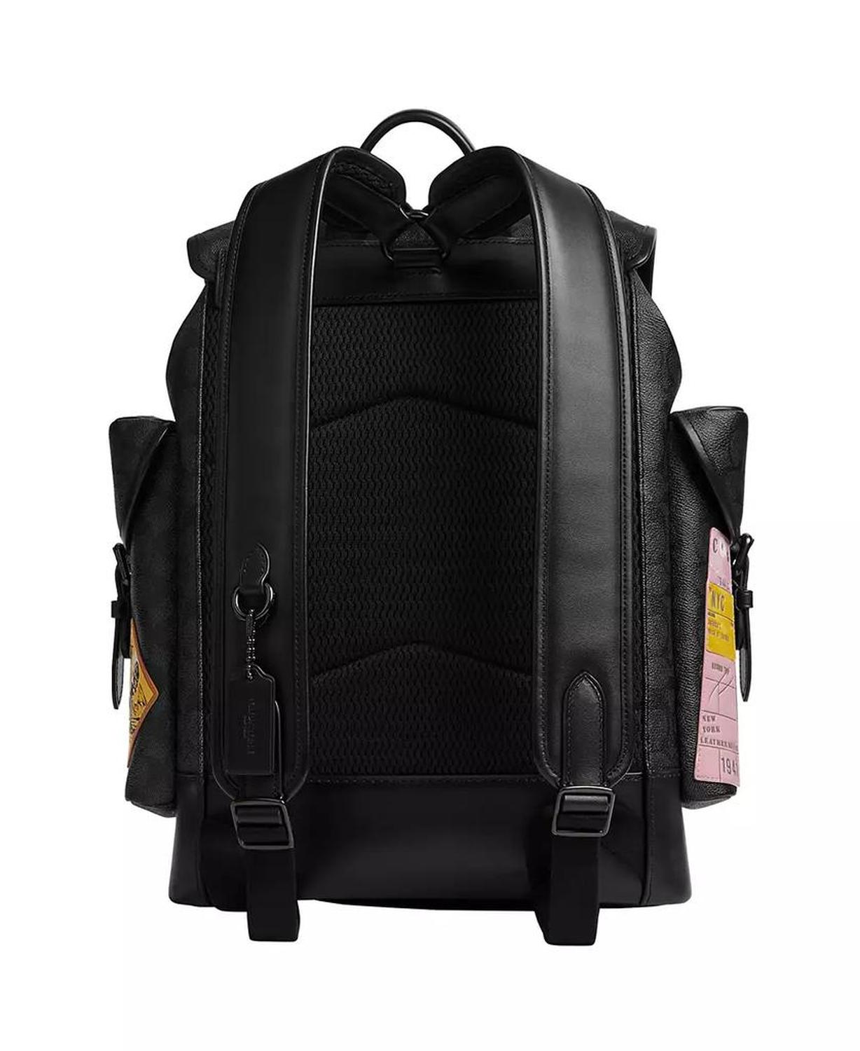 Men's Hitch Signature Canvas with Patches Backpack Men's Hitch Signature Canvas with Patches Backpack
