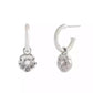Faux Stone Signature Tea Rose Huggie Earrings