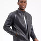 Men's Faux Leather Moto Jacket