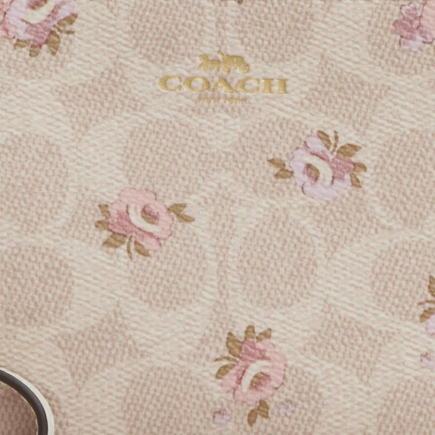 Corner Zip Wristlet In Signature Canvas With Floral Print
