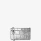 Empire Small Metallic Crocodile Embossed Leather Card Case