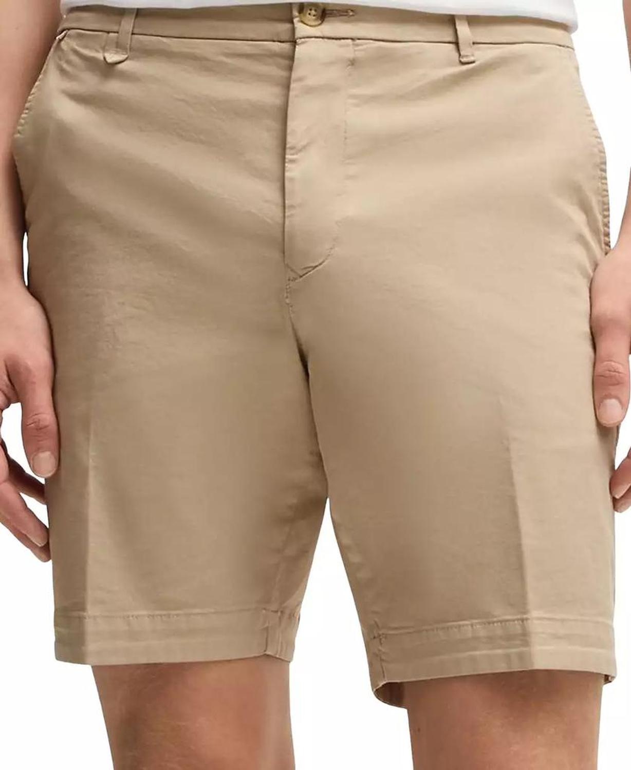 Men's Stretch-Cotton Twill Slim-Fit Shorts