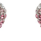 Silver & Pink 'The Heart Balloon Pavé' Earrings