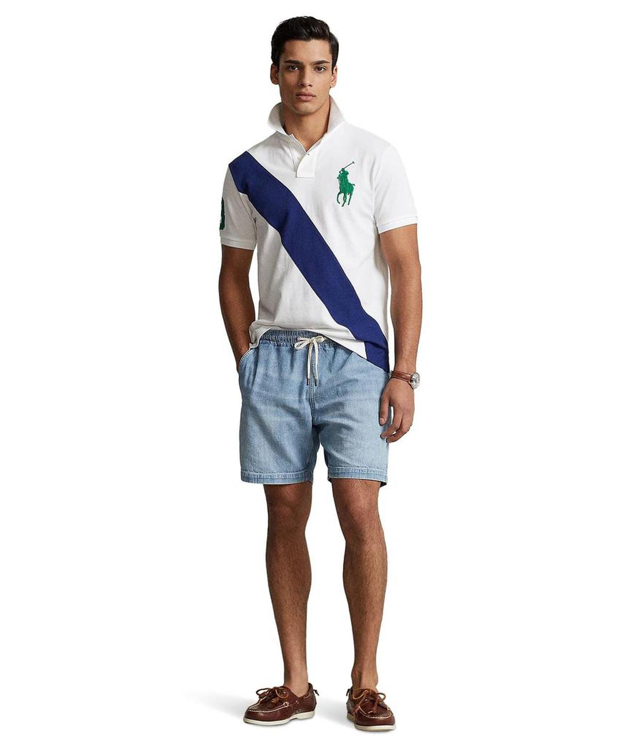 Custom Slim Fit Big Pony Mesh Polo Shirt