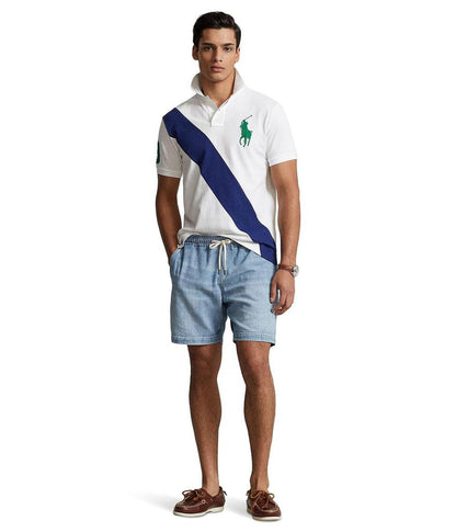 Custom Slim Fit Big Pony Mesh Polo Shirt