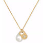 Two-Tone Double Pop Tab Pendant Necklace, 16" + 3" extender