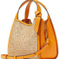 Knott Raffia Tweed Crossbody Tote