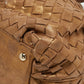 Michael Kors Gold Woven Leather Drawstring Tote