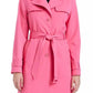 Women's Short Single-Breasted Pleated Back Trench Coat