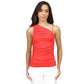 Women's Ruched Chain-Shoulder Top