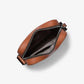 Cooper Logo Embossed Pebbled Leather Messenger Bag