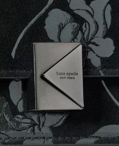 Deco Uptown Blooms Printed Suede Mini Crossbody Bag