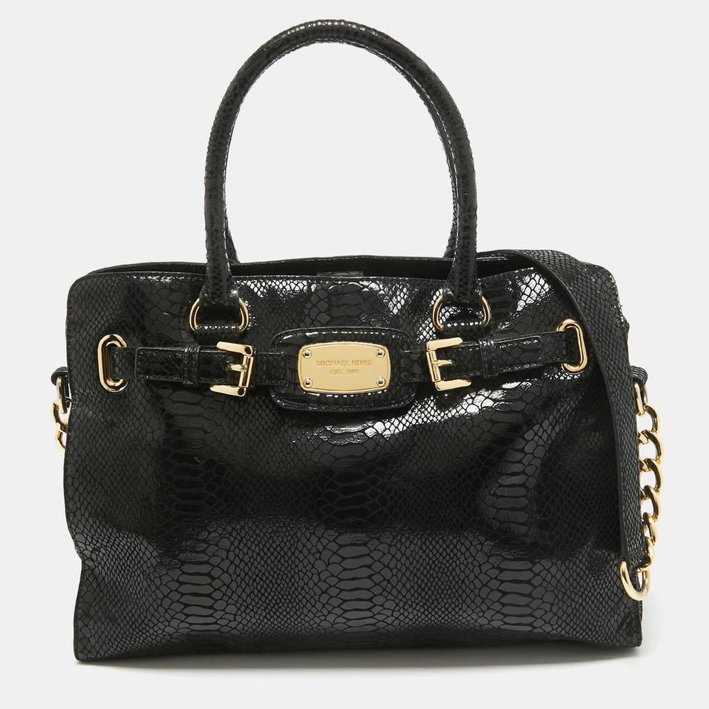 Michael Michael Kors  Phyton Effect Suede East West Hamilton Tote