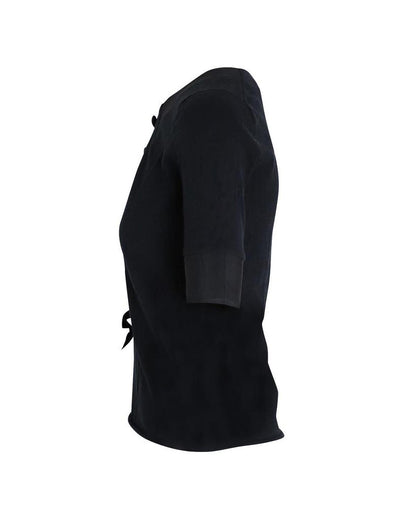Marc Jacobs Button Detail T-shirt in Black Cotton