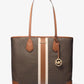 Eva Large Signature Logo Stripe Tote Bag