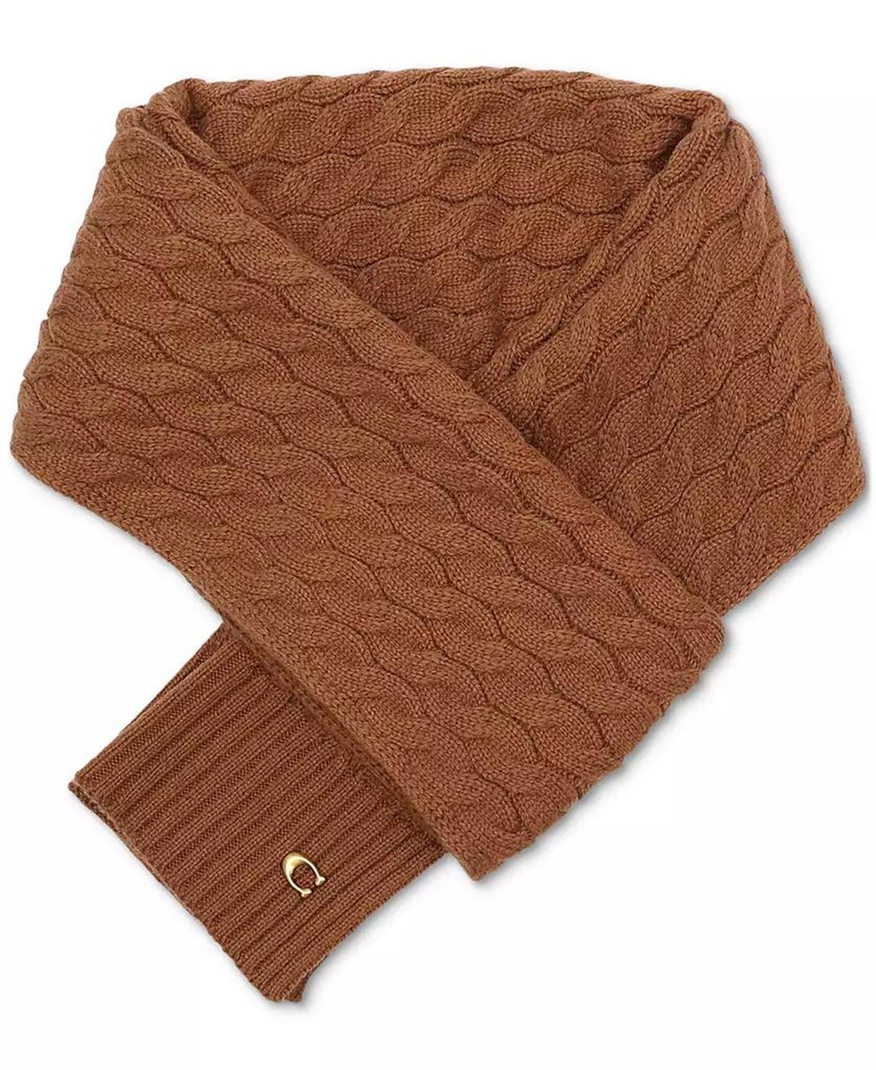Soft Rib Cable Knit Scarf