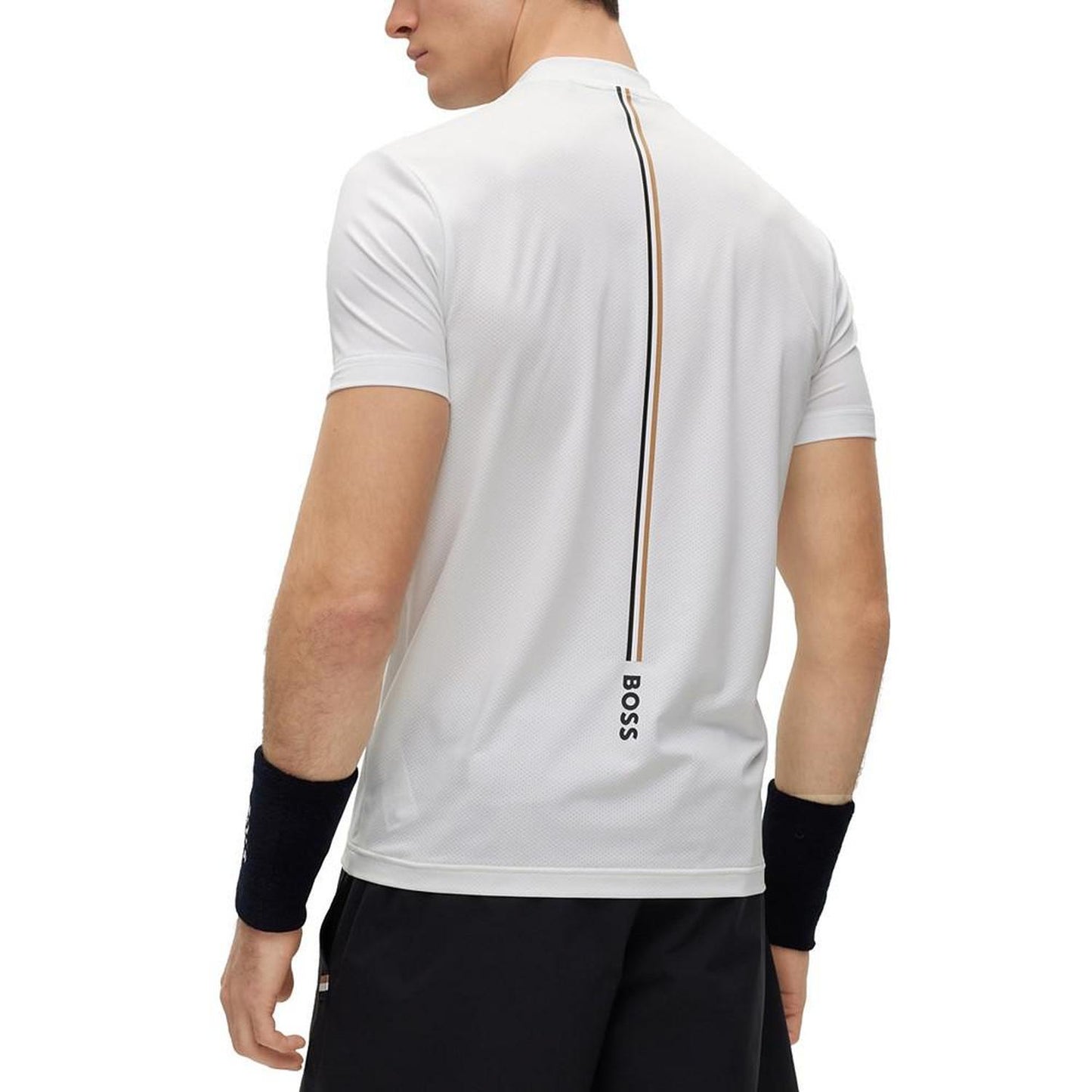 Men's BOSS by Hugo Boss x Matteo Berrettini Slim-Fit Polo Shirt with Bomber-style Collar