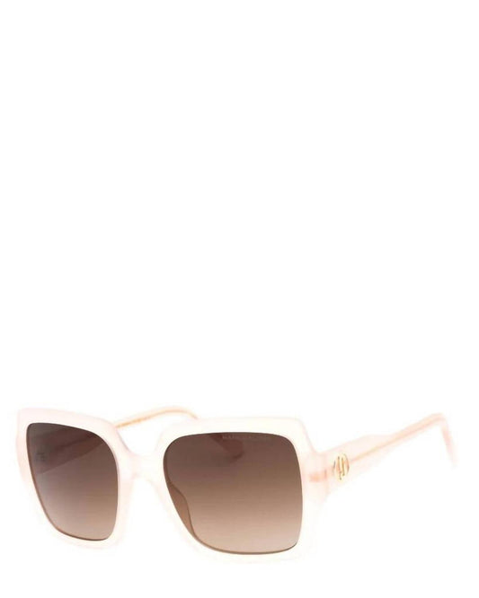 Women's Rectangular Sunglasses In Pink/brown