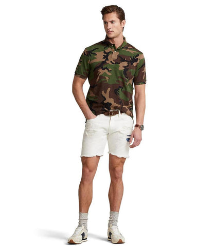 Classic Fit Camo Mesh Polo Shirt