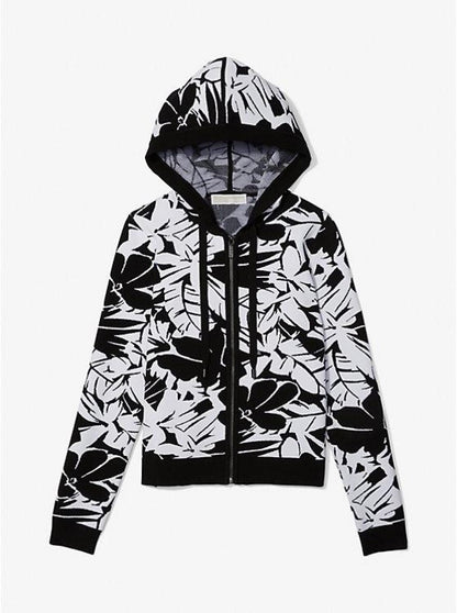 Palm Jacquard Zip-Up Hoodie
