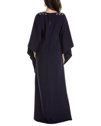 Marchesa Notte Crystal Embellished Crepe Gown