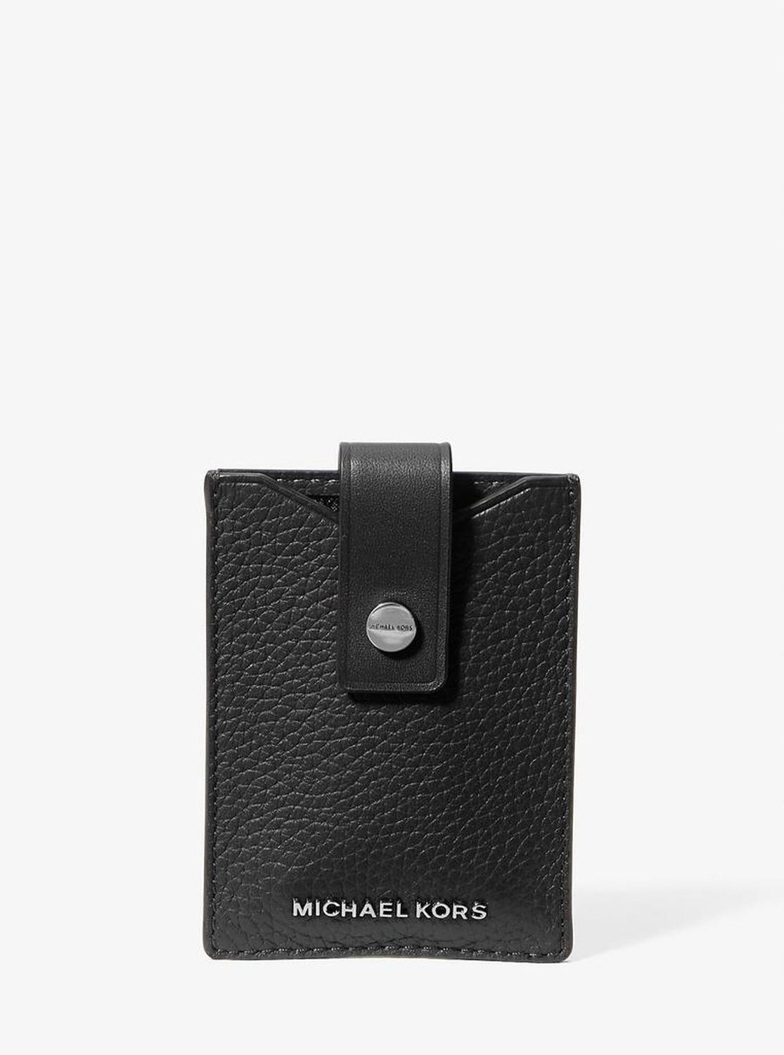 Hudson Pebbled Leather Snap Card Case