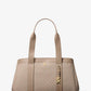 Romee Large Signature Logo and Leather Tote Bag