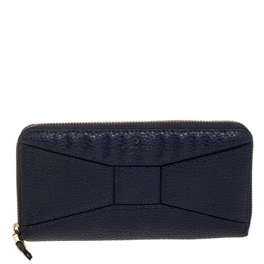 Kate Spade Navy Leather Zip Around Wallet
