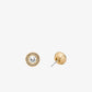 Pavé Halo Stud Earrings