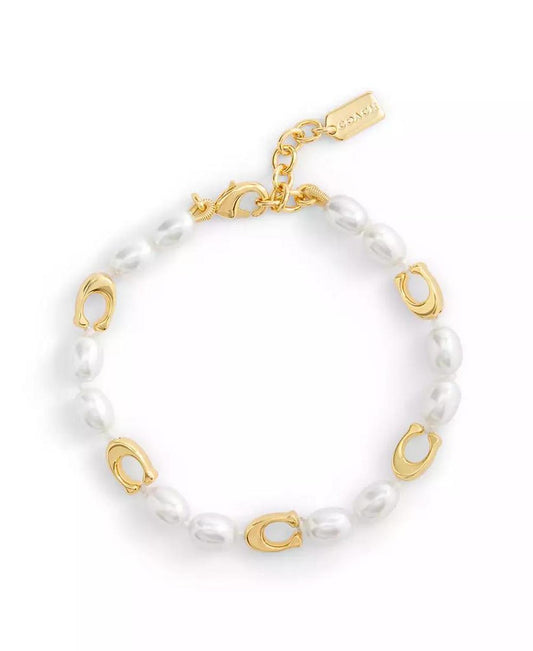 Faux Cultivated Pearl Signature Heritage Strand Bracelet